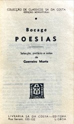 POESIAS. Selecção, prefácio e notas de Guerreiro Murta.